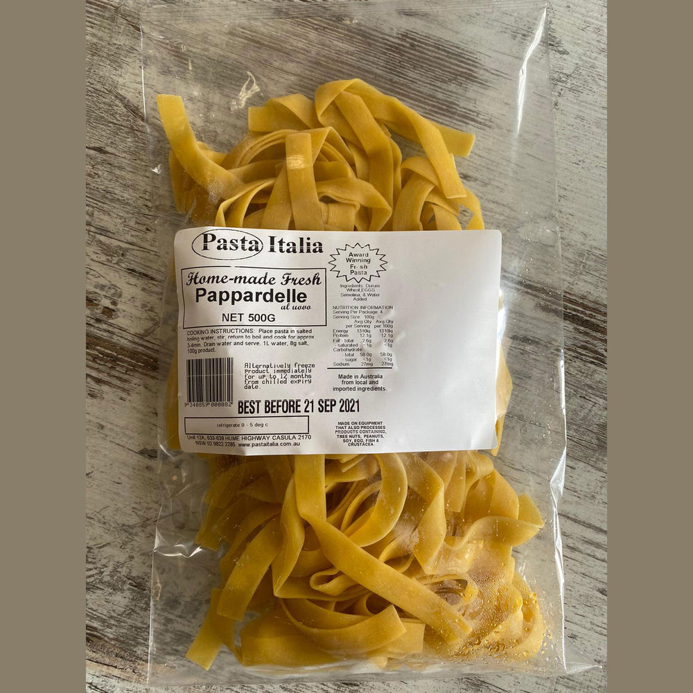 Egg Pappardelle (Fresh Pasta) - 500g