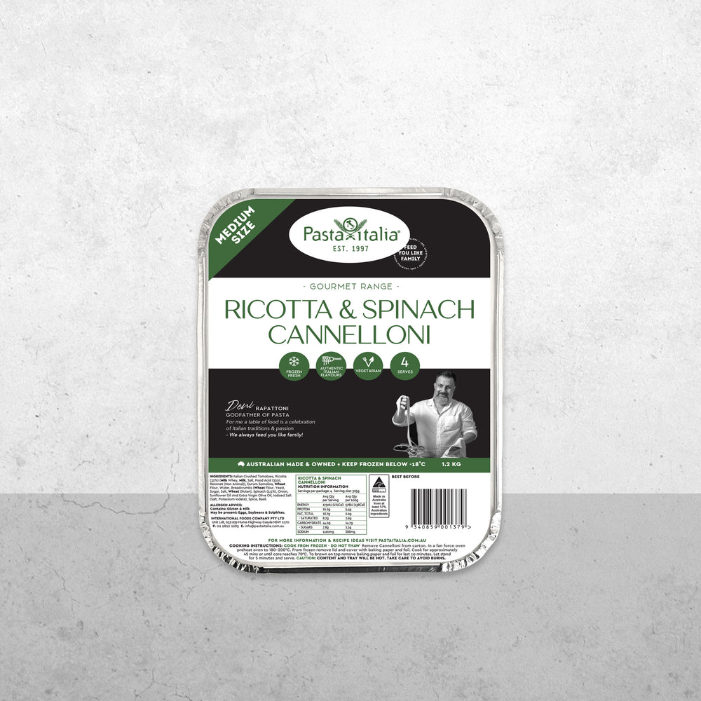 Gourmet Cannelloni Ricotta & Spinach - 1.2kg