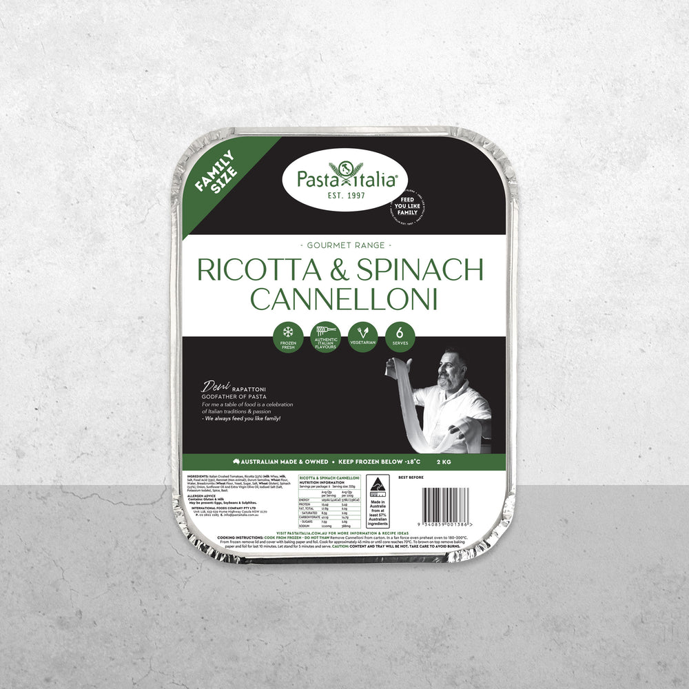 Gourmet Cannelloni Ricotta & Spinach - 2kg