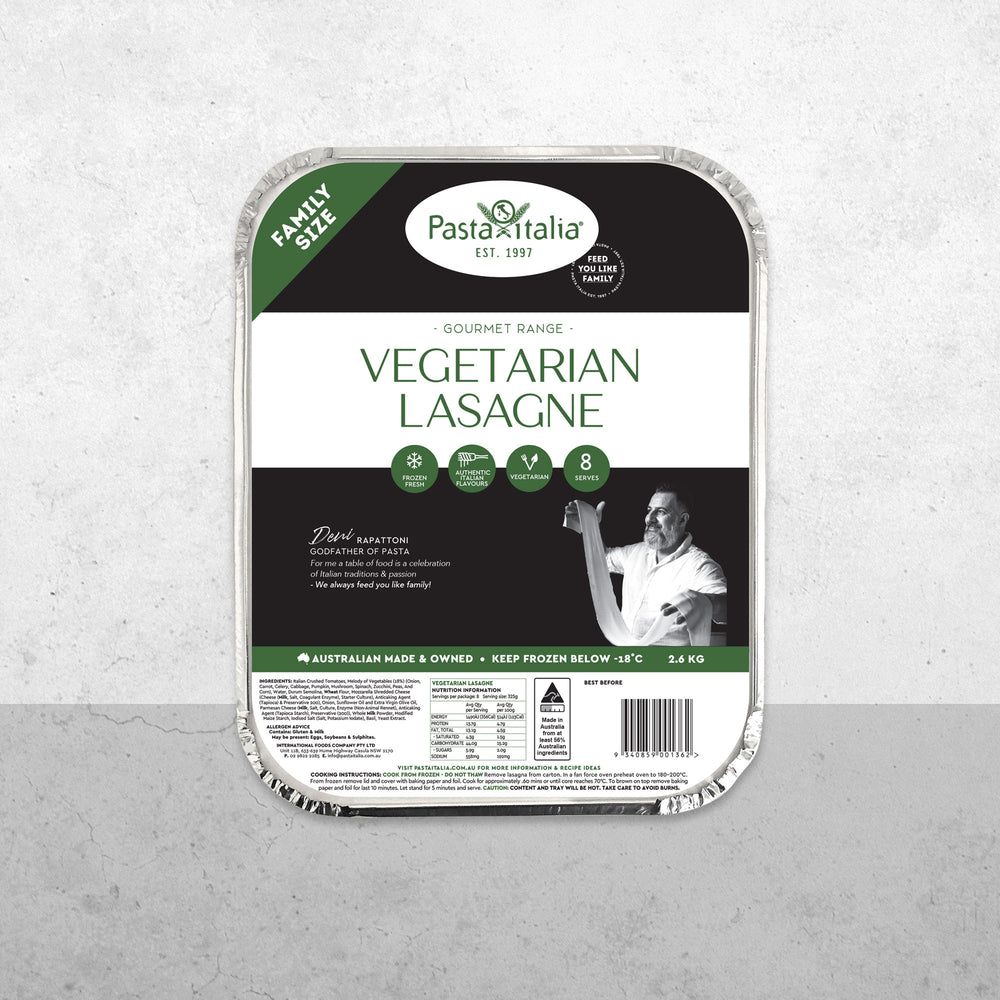 Gourmet Vegetarian Lasagne - 2.6kg